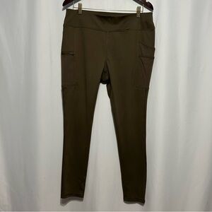 Carhartt Womens Force Fitted Light Weight Utility Legging Sz Lg Olive